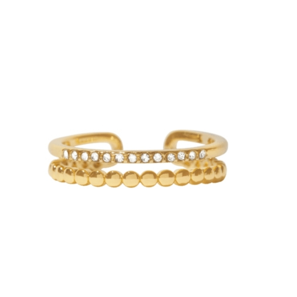 NWT Marlyn Schiff Arielle Gold-Tone‎ Adjustable Band Ring One Size